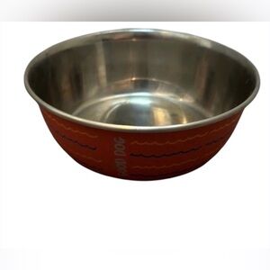 printed medium metal dog bowl